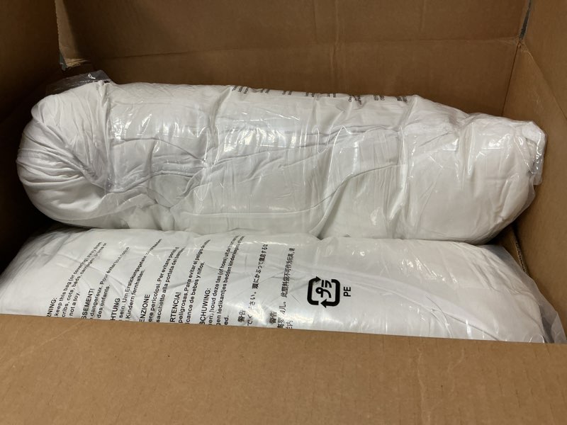 Condition photo showing Good Condition for Amazon Basics Down Alternative Bed Pillow, Medium Density for Back and Side Sleepers, Queen - Pack of 2, White, 30 in L x 20 in W Queen - Pack of 2 Medium Pillow