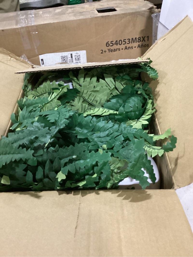 Condition photo showing New/Like New for 2pack artificial boston ferns hanging plants 23.6'' fake silk fern 50 leaves that look real in pots for outdoors & indoor faux potted plant for home porch patio garden decor green