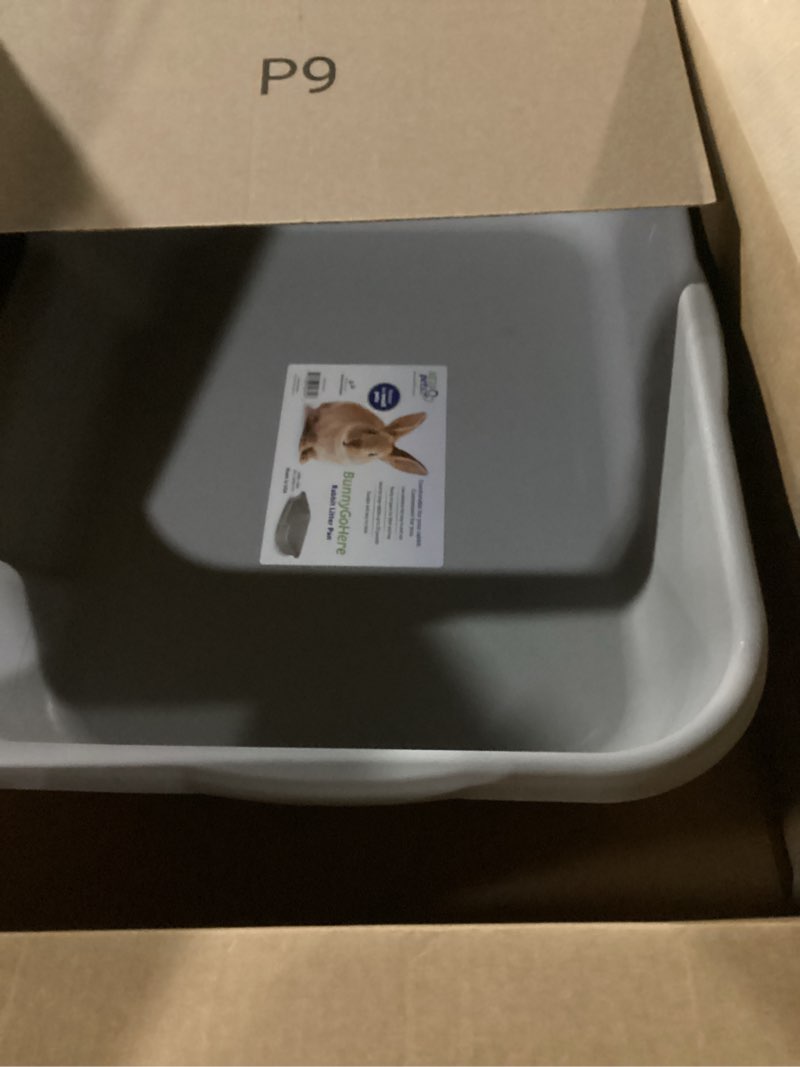 Condition photo showing New/Like New for BunnyGoHere Rabbit Litter Box Misty Gray Color Large Size. Review Size Photo Prior to Ordering 24"x20"x5" Misty Gray