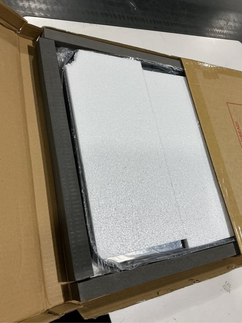 Condition photo showing Good Condition for FORBATH Arched Bathroom Mirror 16x24 Inch, Black Bathroom Mirror Wall Mounted Modern Aluminum Alloy 