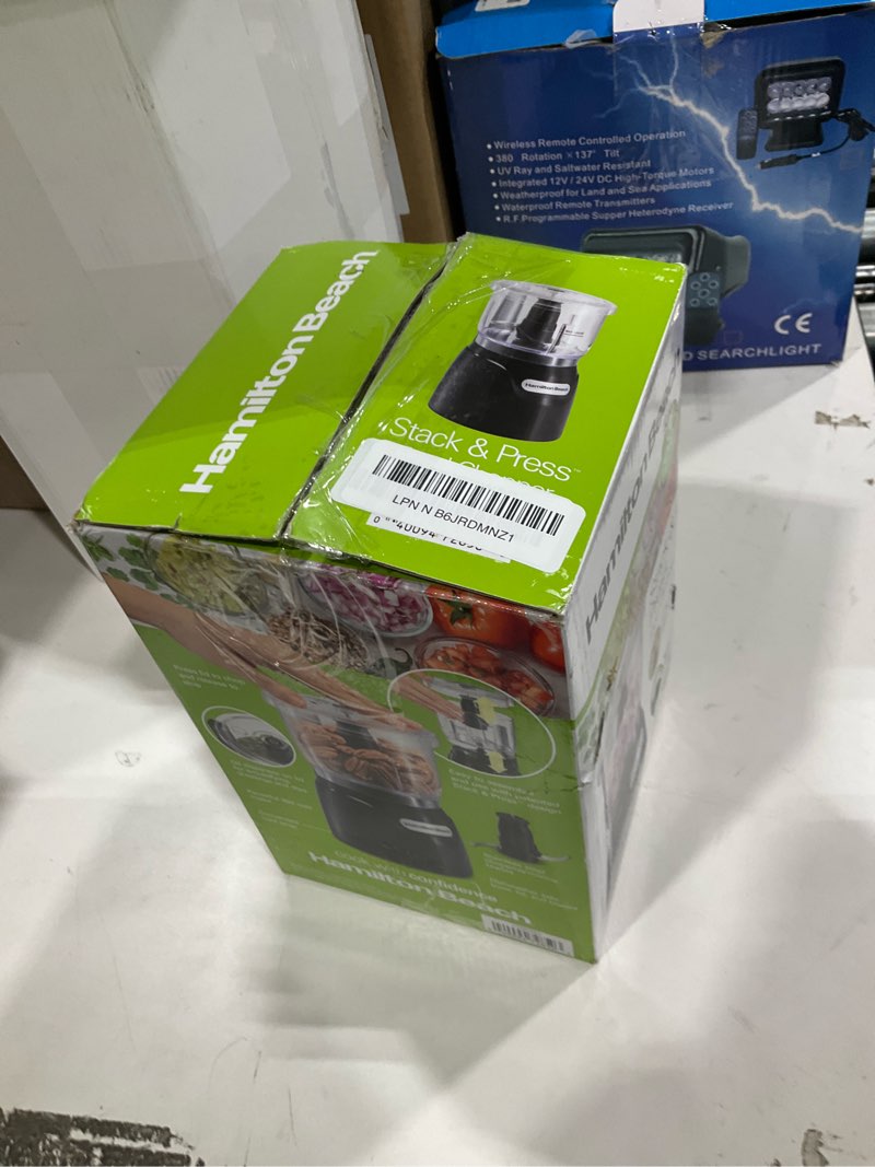 Condition photo showing As Is for Hamilton Beach Electric Vegetable Chopper & Mini Food Processor, 3-Cup, 350 Watts, for Dicing, Mincing, and Puree, Black (72850)