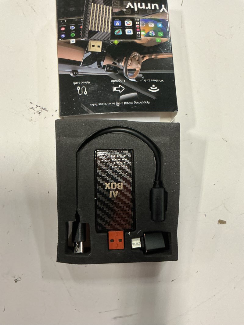 Condition photo showing Good Condition for wireless carplay android auto adapter ai magic box, built-in play store netflix youtube tiktok, hd screen mirroring, plug and play video adapter for oem factory wired carplay vehicles grey