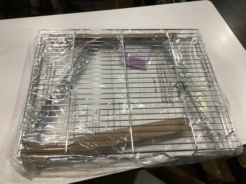 Condition photo showing New/Like New for holdn’ storage pull out cabinet organizer, heavy duty caddy w/lifetime limited warranty -26”w x 21”d - requires at least 27-1/4” cabinet opening, steel metal cabinet drawers slide out, chrome 26"w x 21"d