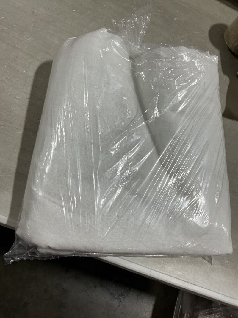 Condition photo showing Good Condition for european linen true blackout curtain, 96x96, white