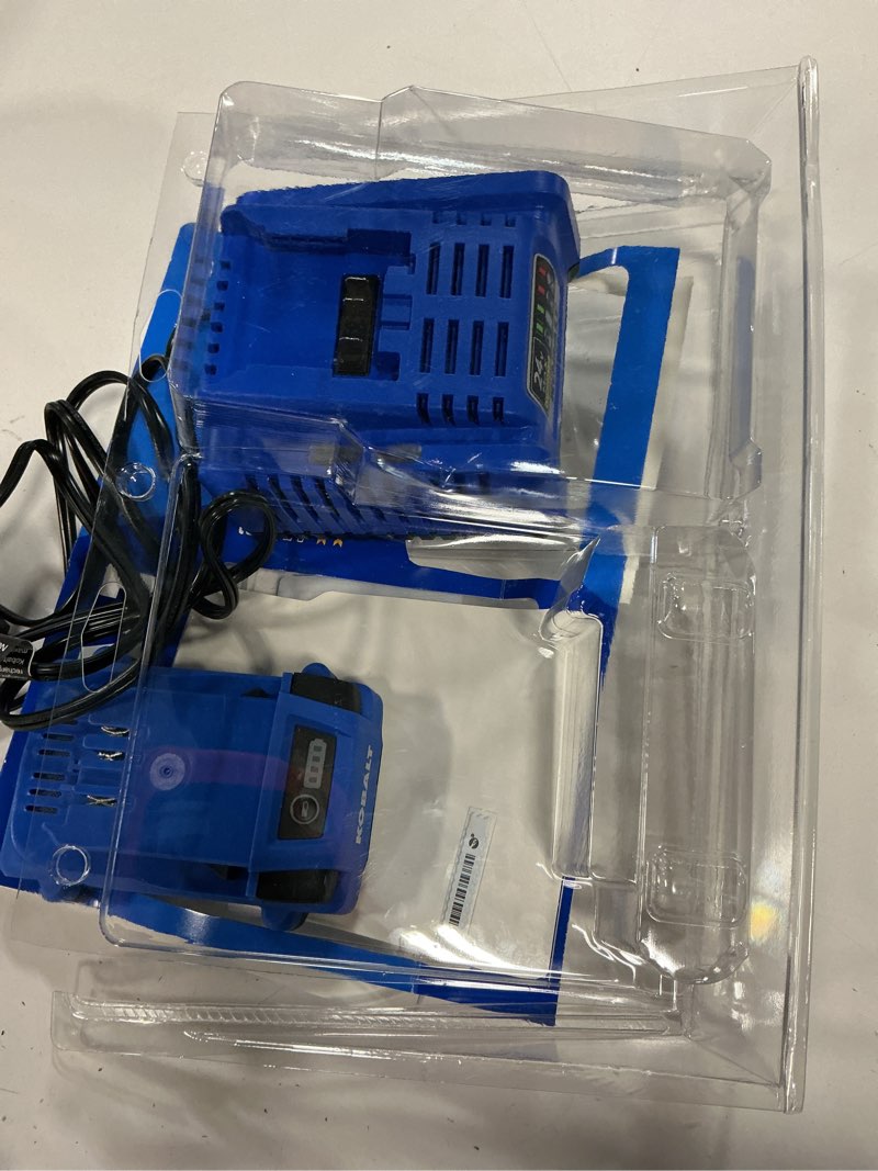 Condition photo showing As Is for kobalt 24 -volt 1 -pack lithium-ion ( 2 ah battery and charger )