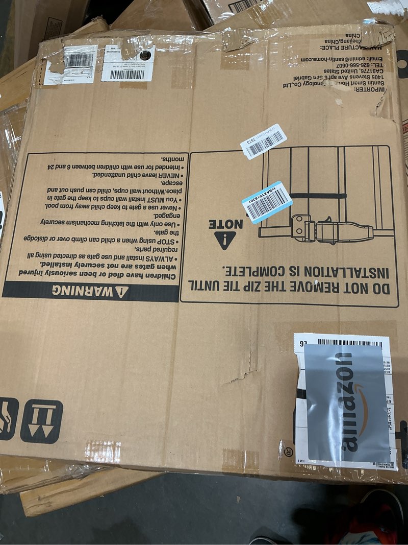 Condition photo showing Good Condition for keny 29"-42.5" baby gate for stairs, auto close safety dog gate, pressure mounted easy walk through pet gate for doorways, durable stair gate, 30" tall, black black 29-42.5"wide, 30"tall