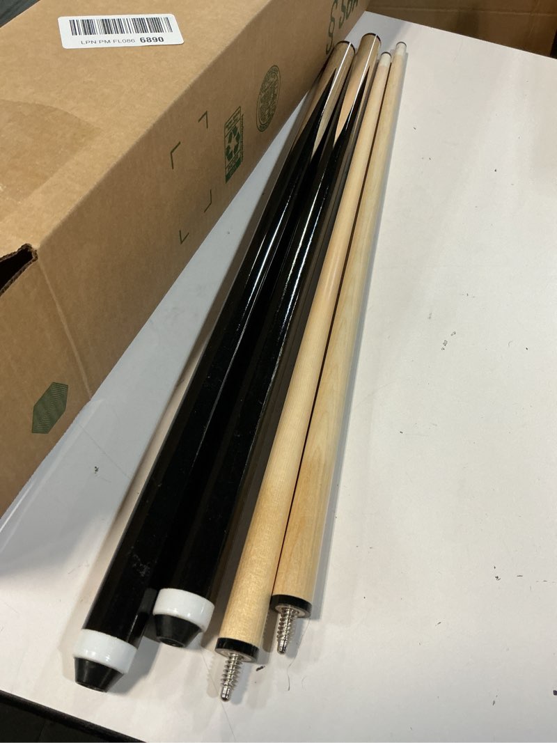 Condition photo showing As Is for pool cue sticks – 42"/48"/58" billiard cues with 13mm leather tip – 17oz/18oz standard or 20oz heavy – set of 2 or 4 – durable 2-piece pool sticks for beginners, adults, home & bar 48" set of 2
