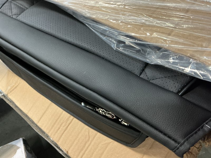 Condition photo showing item condition for AOMSAZTO Seat Covers 2 Front Set for Nissan Titan 2009-2025 2026: Faux Leather Car Seat Cover Soft Comfortable Durable Breathable Waterproof (2 Seats, Black&Grey) Black&Gray Front Set Seat Covers