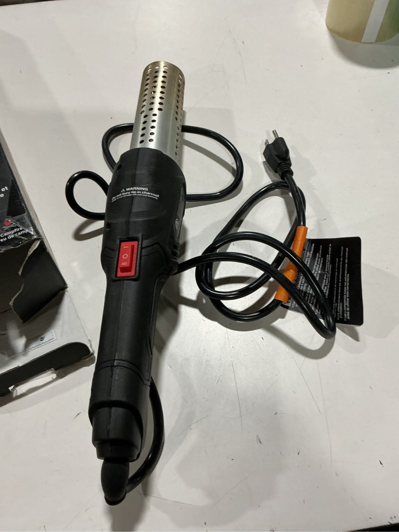 Condition photo showing As Is for Wagner Electro-Torch C900085 Fire Starter, Charcoal Starter and Lighter, BBQ Smoker, Grill Starter, Chemical Free Heated Air with Built-In Blower