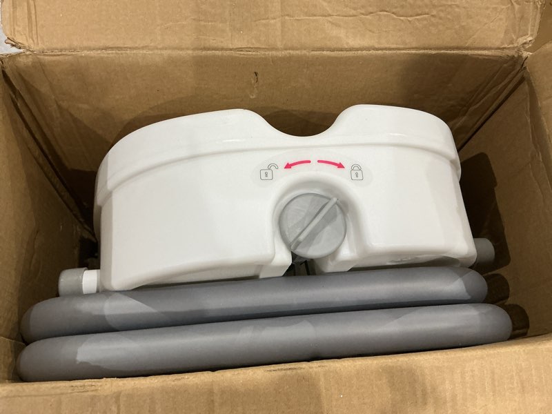 Condition photo showing Good Condition for raised toilet seat with handles for elderly - toilet seat risers for seniors with adjustable padded arms - elevated toilet safety seat for standard or elongated commode