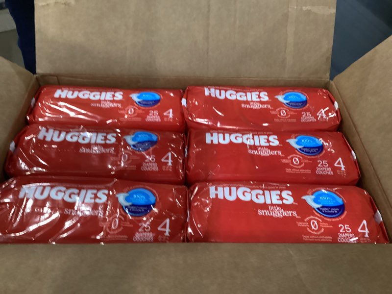 Condition photo showing New/Like New for huggies little snugglers disposable diapers - size 4 - 150ct