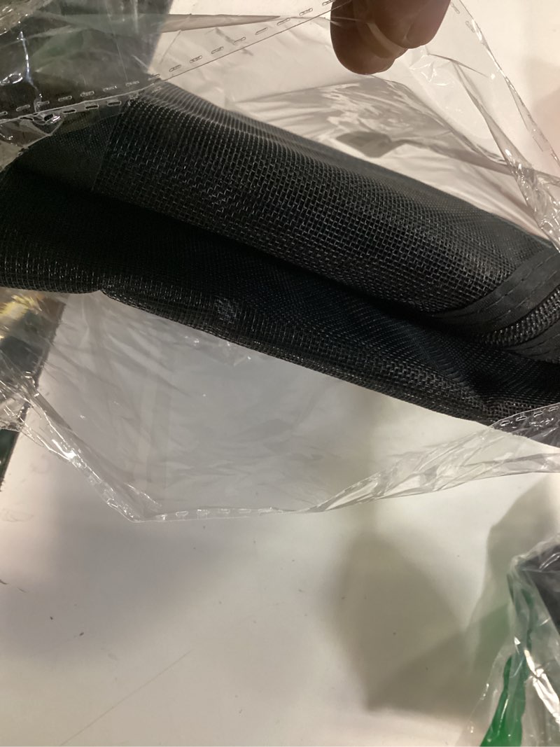 Condition photo showing New/Like New for Upgraded Reinforced Pet Screen Door Thickened Cat Resistant Mesh Screen Door for Living Room, Bedroom, Patio, Dog Cat Scratch Proof Screen with Zipper Closure (Fits Door Size up to 32''x 80'', Black) Black Leftu Fits Door Size up to 32''x80''