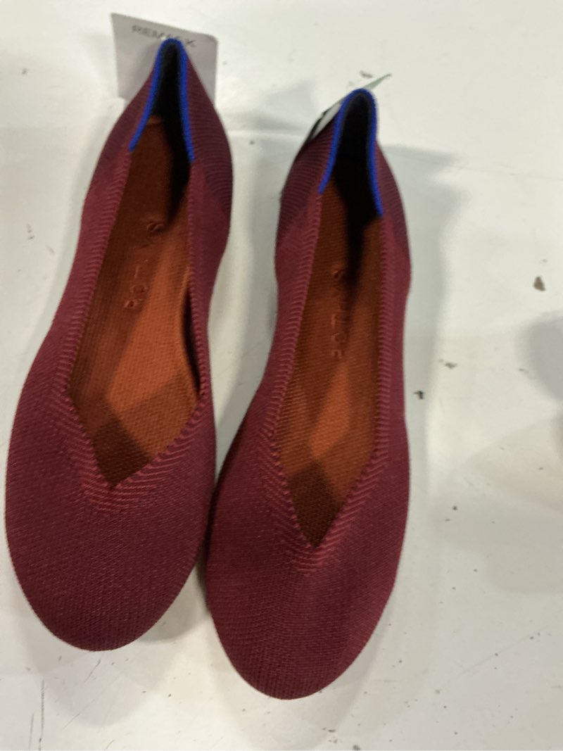 Condition photo showing Good Condition for rothy's the round toe ballet flats slip on knit purple shoes 7 