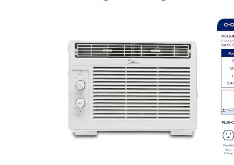 midea 150-sq ft window air conditioner (115-volt; 5000-btu)