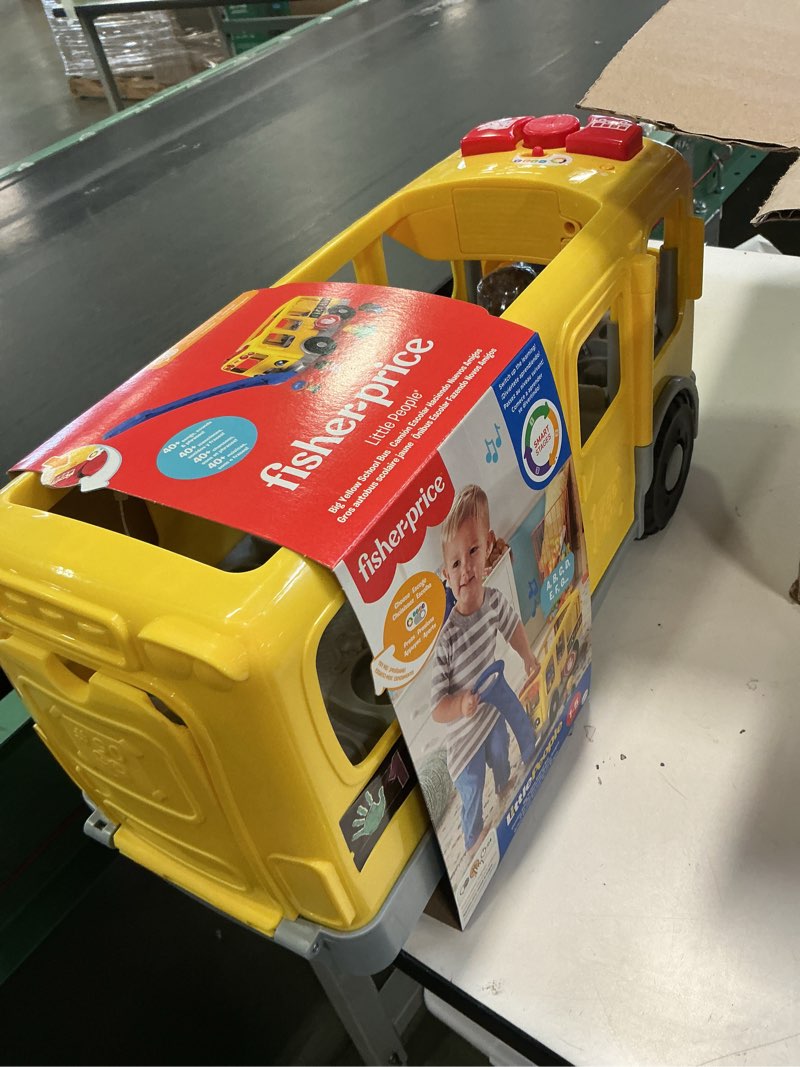 Condition photo showing Good Condition for Fisher-Price Little People Toddler Learning Toy, Big Yellow School Bus Pull-Along Vehicle & 4 Figures for Pretend Play Kids Ages 1+ Years Multilanguage