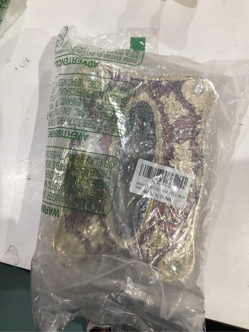 Condition photo showing Good Condition for Geesatis Tissue Box Cover, Rectangle Tissue Box Holder, Rectangular Napkin Facial Tissues Holder for Bathroom Toilet Bedroom Living Room Table Desk Office Dresser, 1 Pcs Red 7.5''x5''x4'' C-red