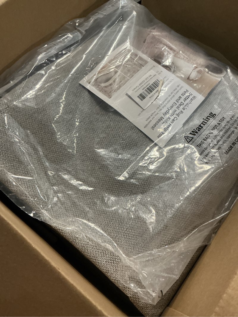 Condition photo showing As Is for Madane 3x20 Hallway Runner Rug - Extra Long Carpet Runners for Hallways 20ft Non Slip Stain Resistant Rugs Runner for Living Room Bedroom 20 Feet Distressed Floor Carpet for Kitchen, Turmeric/Grey Turmeric/Grey 3' x 20' (Runner)