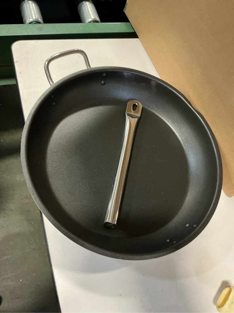 Condition photo showing As Is for Winco Commercial-Grade Stainless Steel Fry Pan, Non-Stick, 18