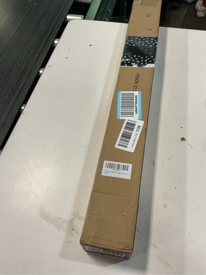 Condition photo showing New/Like New for chrisdowa cordless zebra blinds for windows, dual layer free-stop light filtering window roller shades, pull down privacy zebra shades for home, office, bedroom, door (26" w x 72" h, white) 26"w x 72"h white