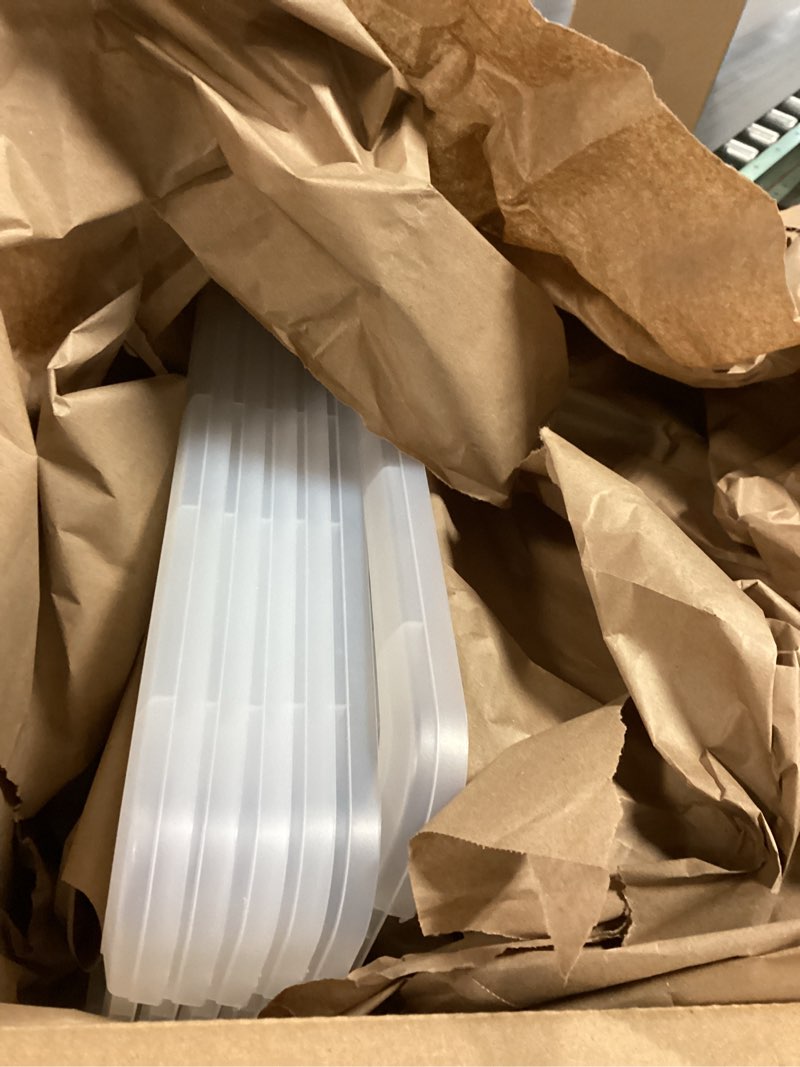 Condition photo showing Good Condition for IRIS USA 13 QT Plastic Storage Box with Lid and Latches - 6 Pack - BPA-Free, See-Through Organizing Solution, Durable Nestable Stackable Containers, Secure Pull Handle - Clear Clear 13 Qt 6 Pack