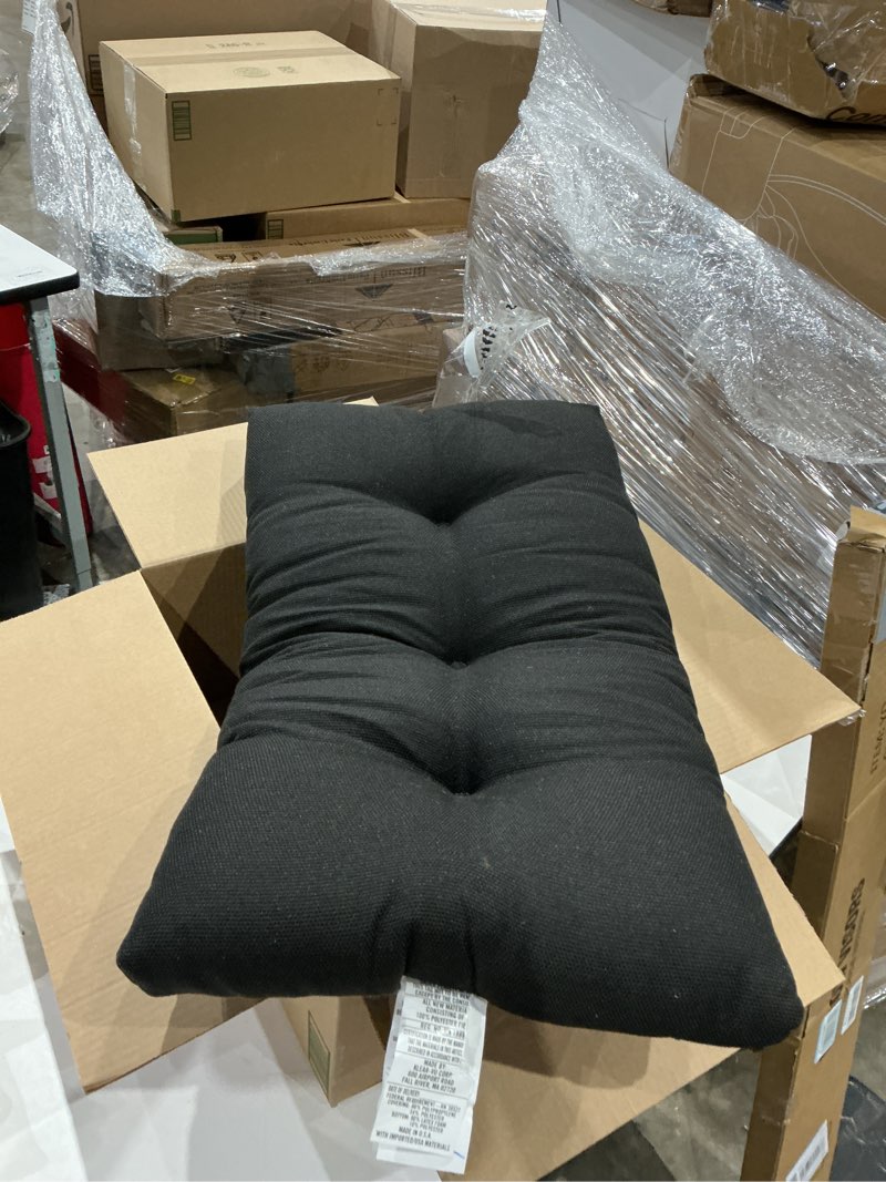 Condition photo showing As Is for similar to patio furniture cushions outdoor, waterproof wicker chair cushions , 1 loveseat thick outdoor replacement cushions for porch lawn bench couch sofa swing, black
