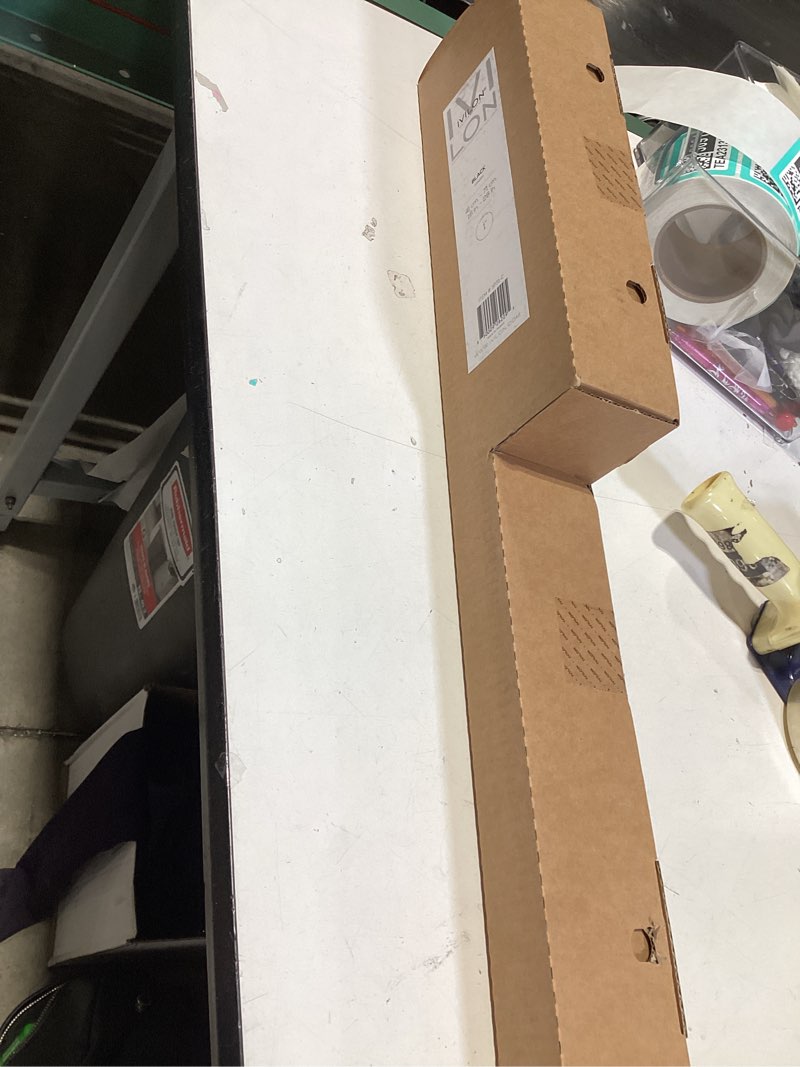 Condition photo showing New/Like New for ivilon decorative window curtain rod - carved square finials, 1 1/8 in rod, 28 to 48 in. white/ivory 28 to 48 in. ivory