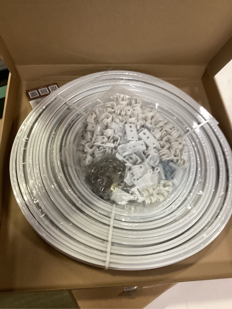 Condition photo showing New/Like New for UrbanRed Flexible Bendable Ceiling Curtain Track, 39.4 ft (12 m) Mount for Rail with Curtain Tracks System, Room Divider, Curtains Rod, RV Ceiling Track for Curtains, Long Curved Hospital System White 12 Meters (39.4 ft) White