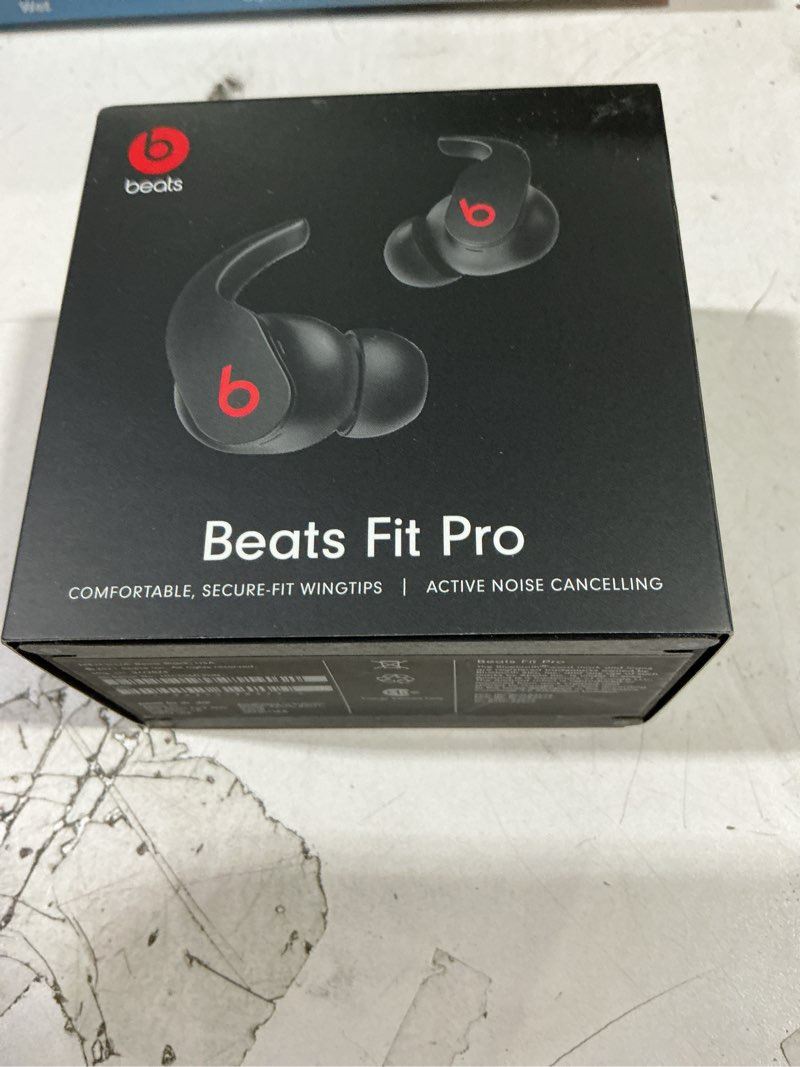 Condition photo showing New/Like New for Beats Fit Pro (1st Gen) - True Wireless Noise Cancelling Earbuds - Active Noise Cancelling - Sweat Resistant Earphones, Compatible with Apple & Android, Class 1 Bluetooth®- Beats Black Beats Black Fit Pro Without AppleCare+