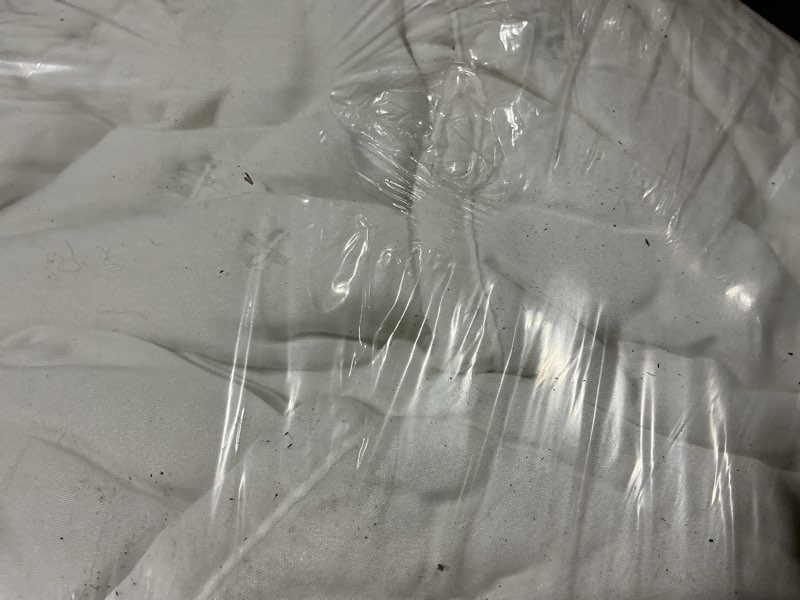 Condition photo showing As Is for bamboo dream quilt, king/cal king, white