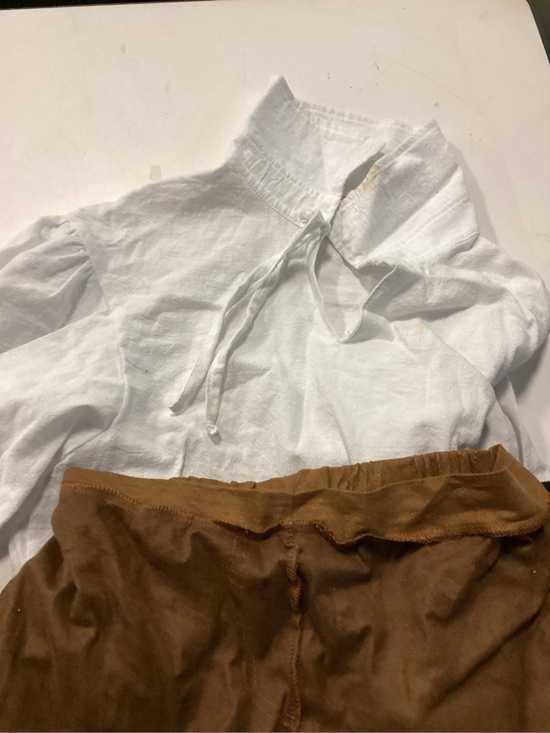 Condition photo showing item condition for ReliBeauty Boys Pioneer Costume Brown & White 10-12/150