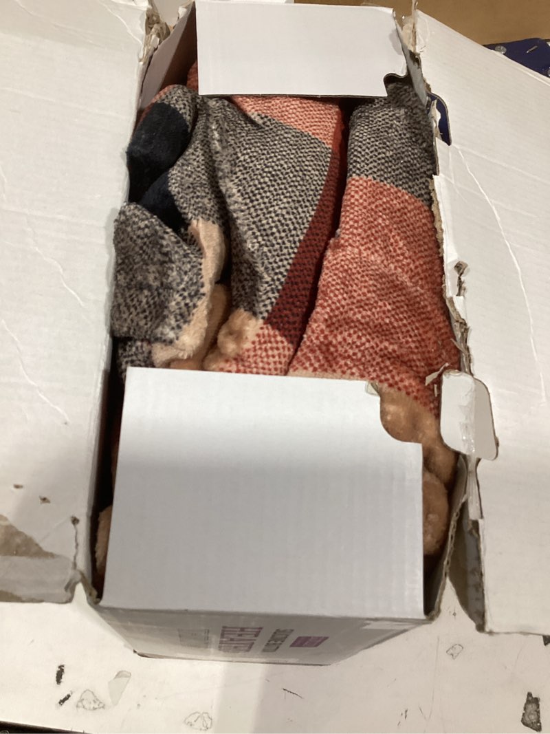 Condition photo showing Good Condition for Similar product Electric Heated Blanket Throw Size - 50\"x60\", Soft Flannel Heating Blanket, 4 Heating Levels, 3 H Auto Shut Off, Breathable Warm and Washable for Sofa, Blue-White-Red Plaid