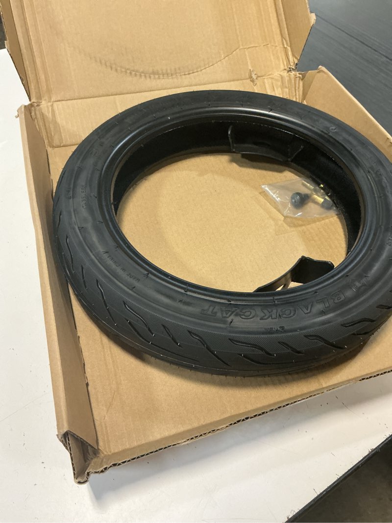 Condition photo showing As Is for 14" bike tires foldable 14x2.50(64-254) explosion-proof solid electric bicycle tire tubeless puncture resistant ebike tire suitable for e bikes for men, kids