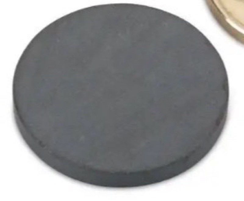 Set of 750 Magnets material grade ferrite 1” diameter (missing parts)