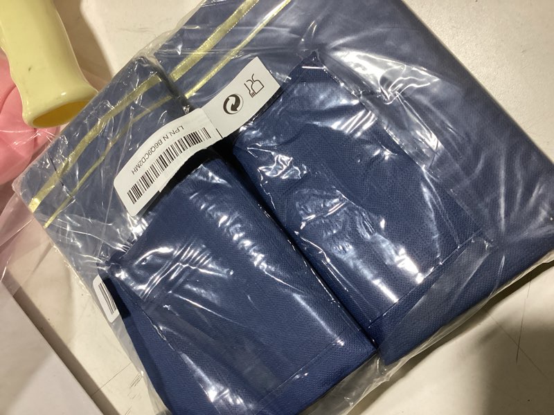 Condition photo showing Good Condition for bucla 100-count 3-ply disposable napkins - blue paper napkins disposable premium quality - dinner napkins disposable soft, absorbent for parties, weddings, kitchen, hanukkah and cocktail beverage 100 blue