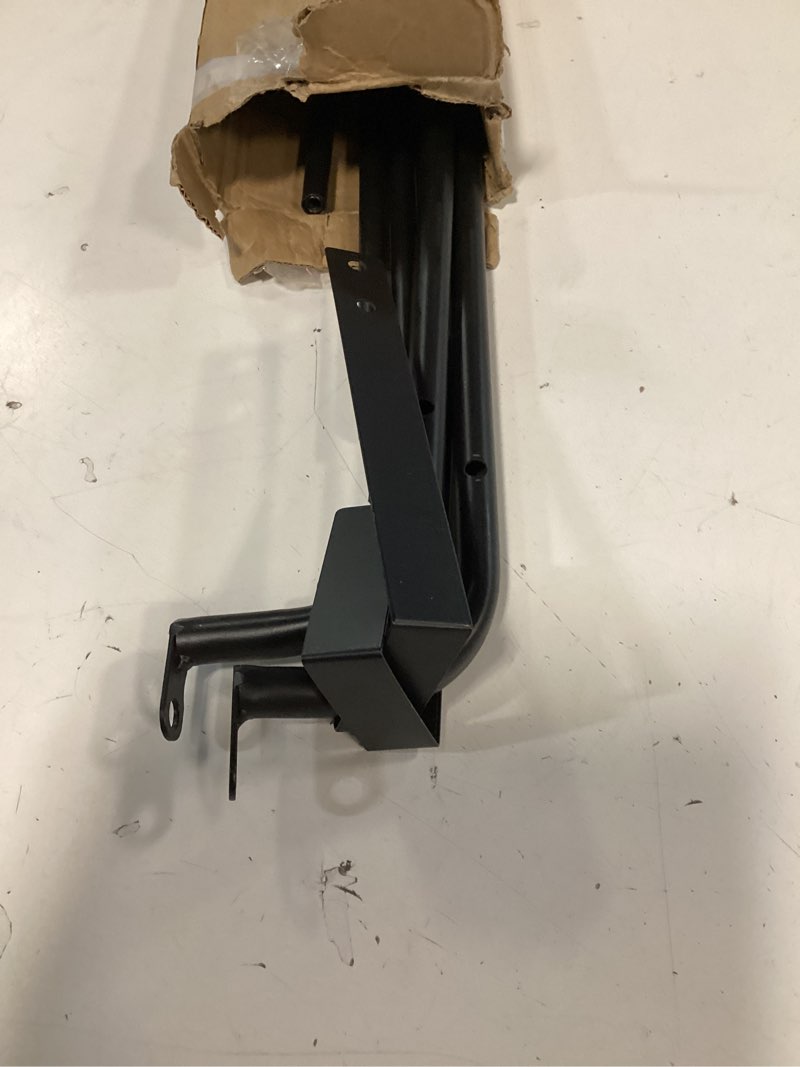 Condition photo showing As Is for mygift matte black metal over the door towel rack - 3 tier modern triple bar towel holder, space saving bathroom/laundry room towel drying rack, over shower door towel hanger metal black