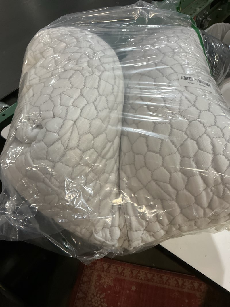 Condition photo showing Good Condition for SUPA MODERN Cooling Shredded Memory Foam Bed Pillows for Sleeping for Side Back Stomach Sleepers, Adjustable Cool Luxury Firm Gel Pillows for Neck Pain Relief, Queen, Set of 2 Queen (2 Count) Original White (Cooling)