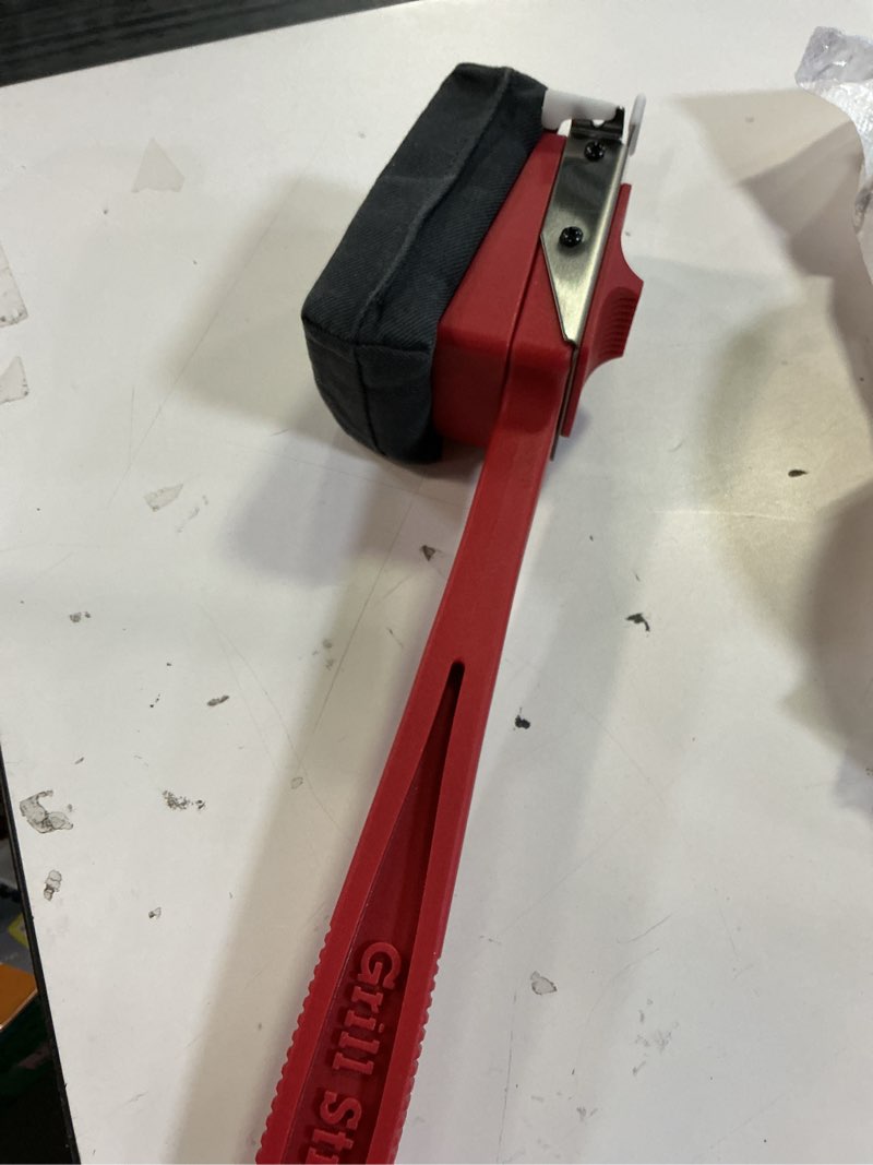 Condition photo showing Good Condition for GRILL STRIPPER Bristle Free Grill Brush For Outdoor Grill - Steam Grill Brush Bristle Free with Patent Pending Triple Scraper and Dishwasher Safe Replaceable Fire Resistant Steam Sponge Grill Stripper Brush