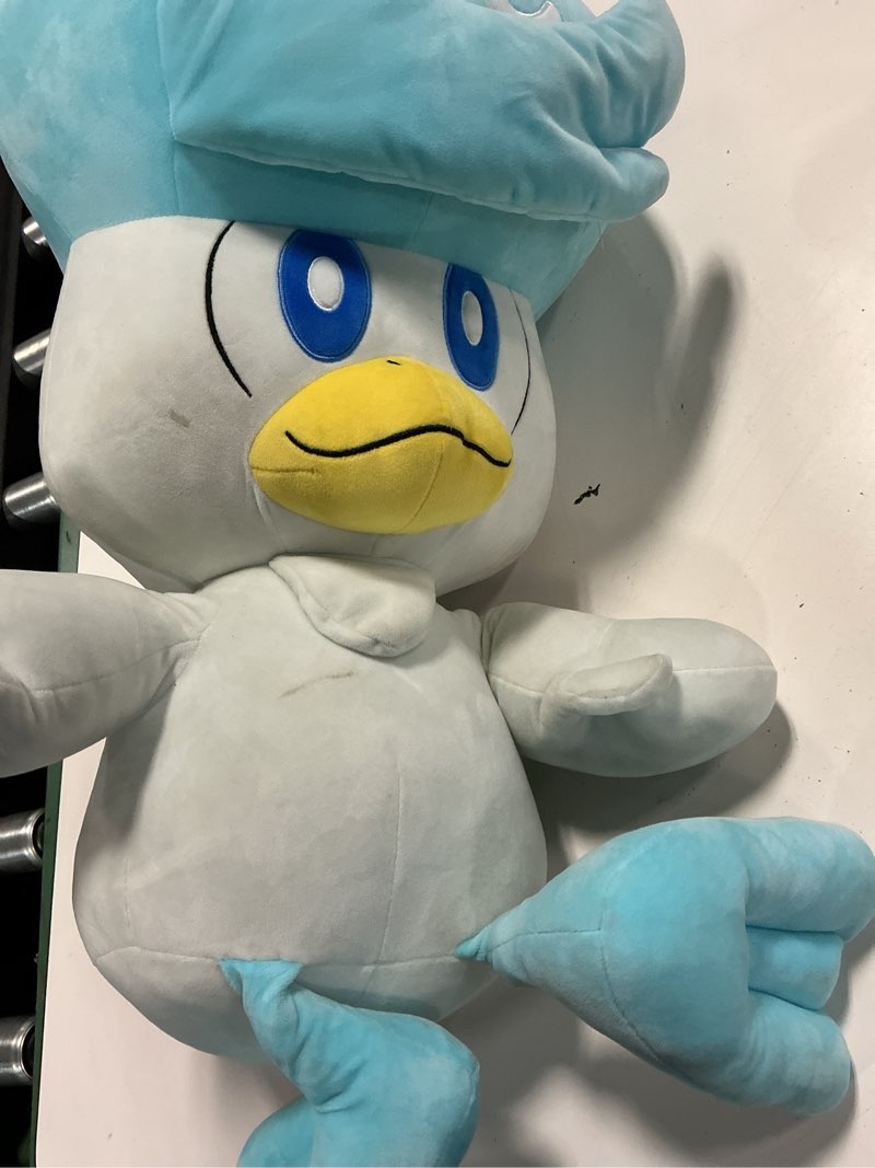 Condition photo showing As Is for pokemon 24'' plush quaxly