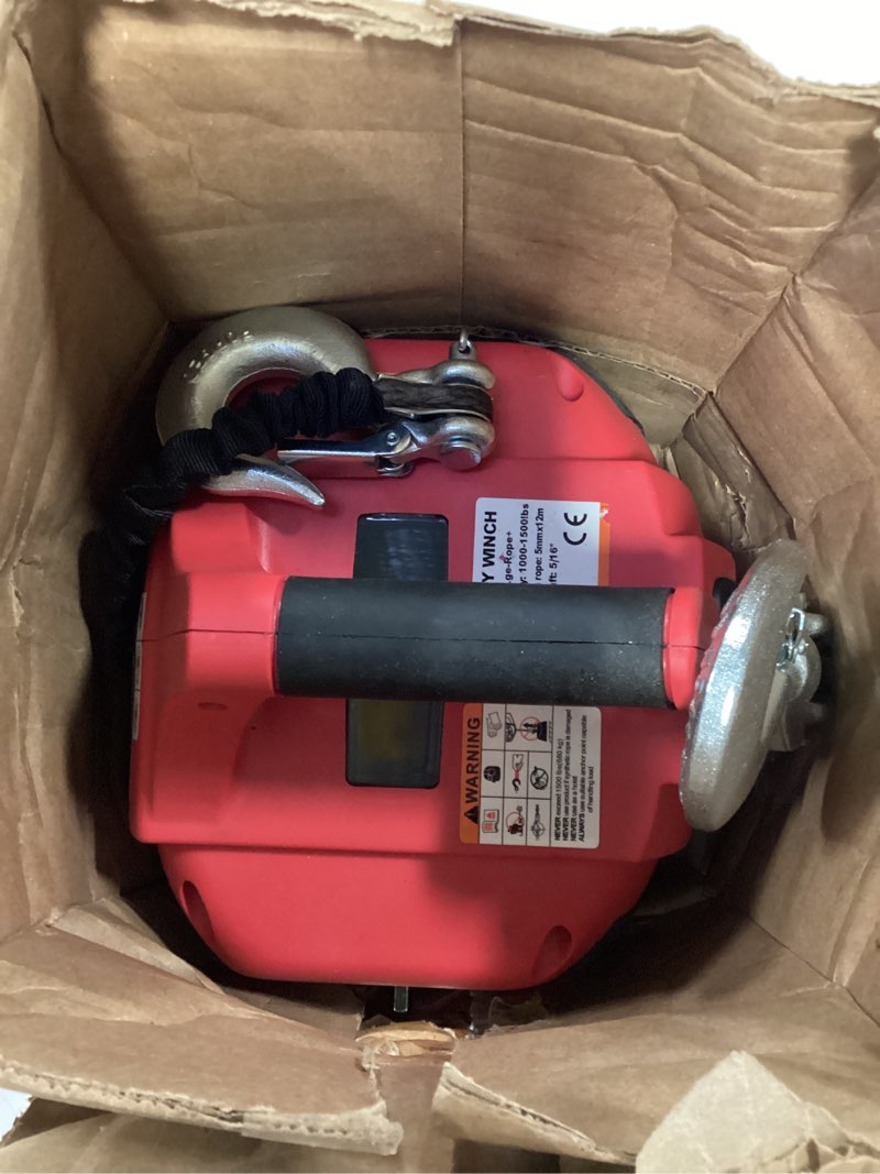 NEBULA PORTABLE 500LB ELECTRIC DRILL POWERED WINCH