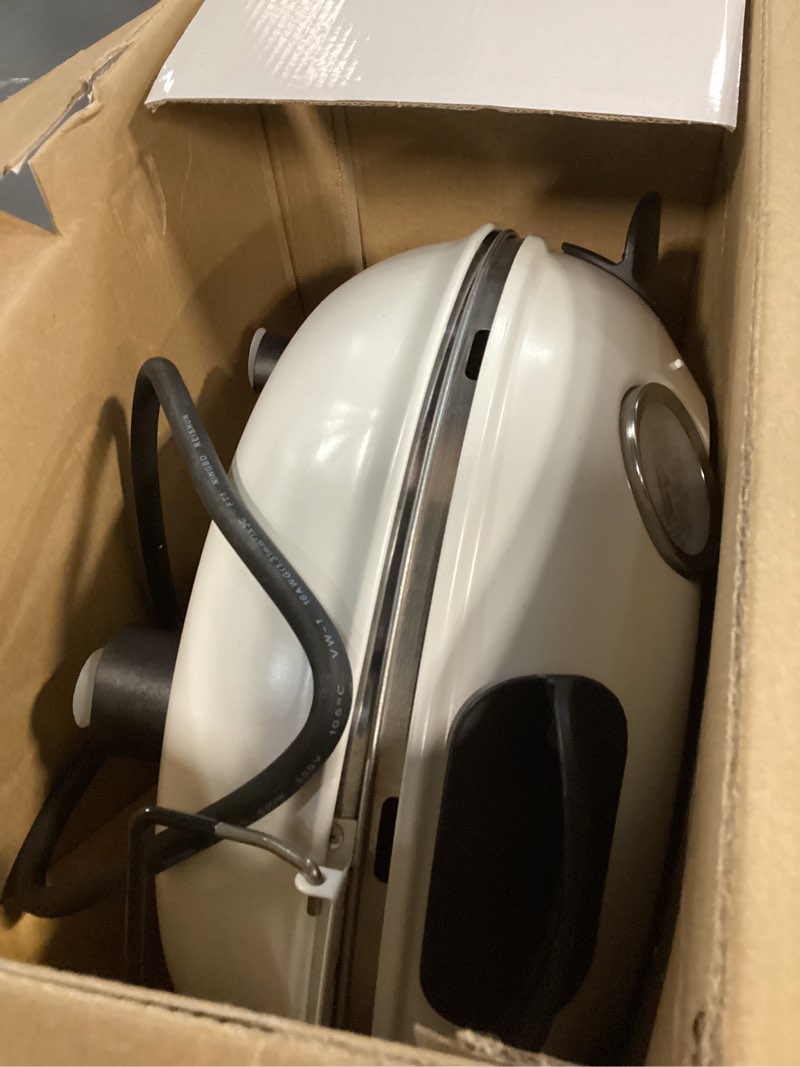 Condition photo showing As Is for KLAIF 12" Electric Countertop Pizza Oven Indoor With Ceramic Stone, Dual Adjustable Temperature Cont