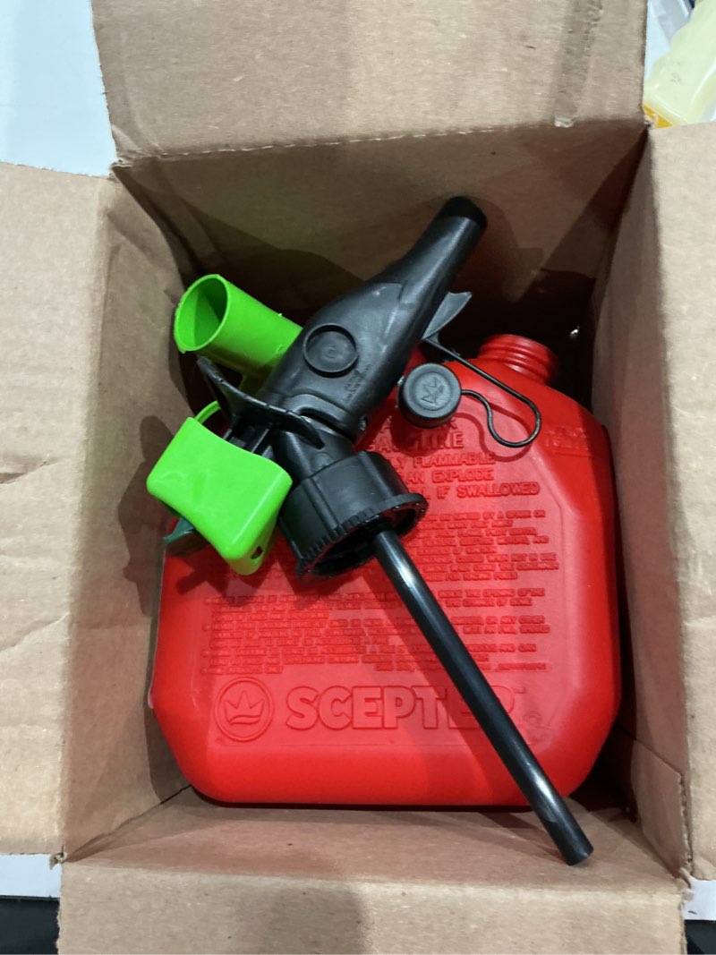 Condition photo showing Good Condition for scepter fr1g152 fuel container with spill proof smart control spout with bonus spout extender, red gas can, 1 gallon red gas can 1 gallon container