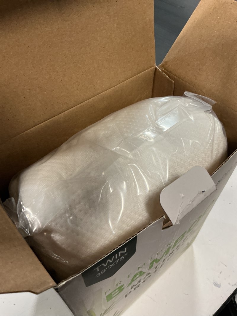 Condition photo showing Good Condition for plushdeluxe premium bamboo mattress protector – twin size, waterproof, & ultra soft breathable noiseless washable bed mattress cover for comfort & protection - white