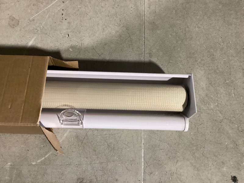 Condition photo showing Good Condition for chicology cordless roller shades snap-n'-glide, light filteringperfect for living room/bedroom/nursery/office and more.urban white (light filtering), 27"w x 72"h urban white 27"w x 72"h