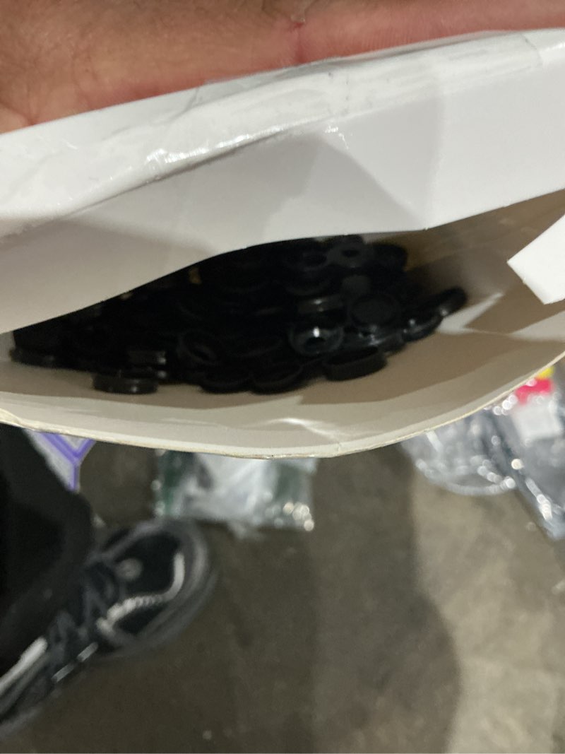 Condition photo showing Good Condition for hotop 100 pieces hinged screw cover caps plastic shutter fold screw snap covers washer flip tops(medium,black) black medium