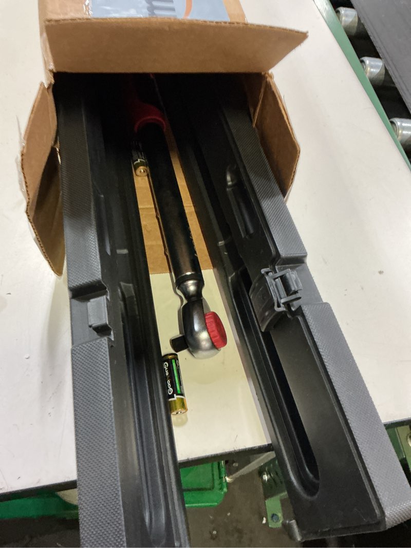 Condition photo showing As Is for leolee 1/2-inch drive digital torque wrench with angle, 7.38-147.5 ft-lb/10-200 nm electronic torque wrench with preset value, data storage, buzzer, led flash notification for motorcycle, car 1/2-inch 7.38-147.5 ft-lb/10-200 nm