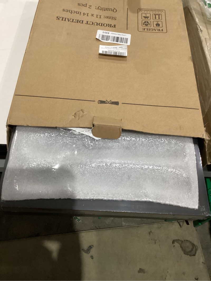 Condition photo showing As Is for HOUSE DAY Diploma Frame 8.5 x 11 with Black over Gold Mat or Display 11x14 Diploma Frame 11x14 without Mat, High Definition Glass Certificate Frames 8.5 x 11 Degree 11 x 14 Diploma Frames, Mahogany with Gold Beads, 2 Pack Mahogany 2Pack