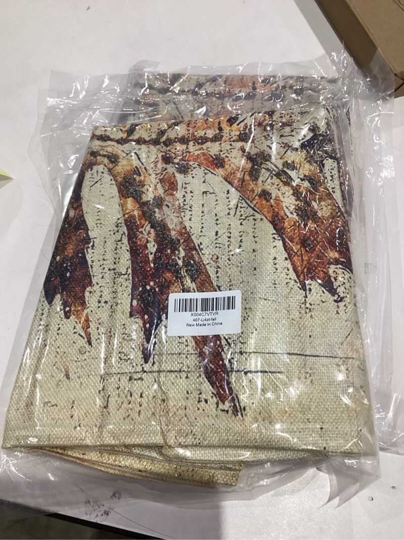 Condition photo showing New/Like New for Fall Pillow Covers - 20x20, Rustic Pumpkin Maple Leaves Harvest Linen Throw Pillow Covers Set of 4, Farmhouse Autumn Thanksgiving Gifts for Home Room Bedroom Fall 20" x 20" (Pack of 1)