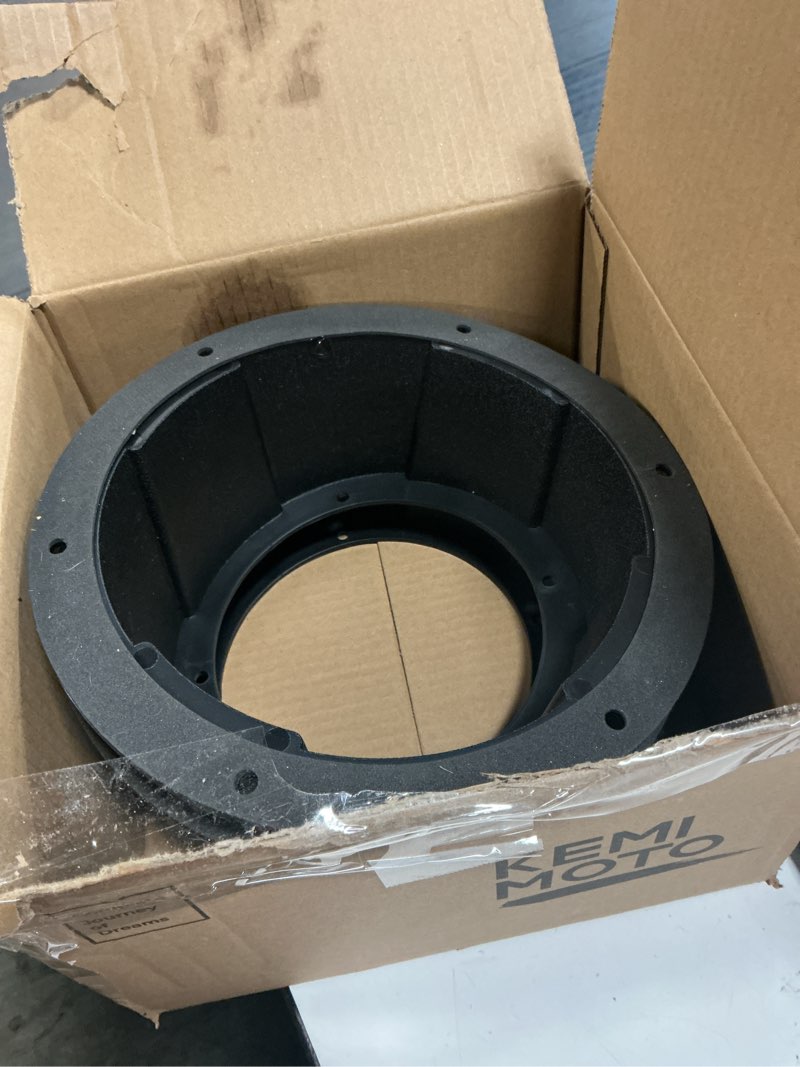 Condition photo showing As Is for kemimoto 2pcs angled speaker enclosures boxes pods, universal for 6.5" speakers compatible with utvs, rvs, cars, boats, trunks, trailers for 9.56 inch surface mount (black)