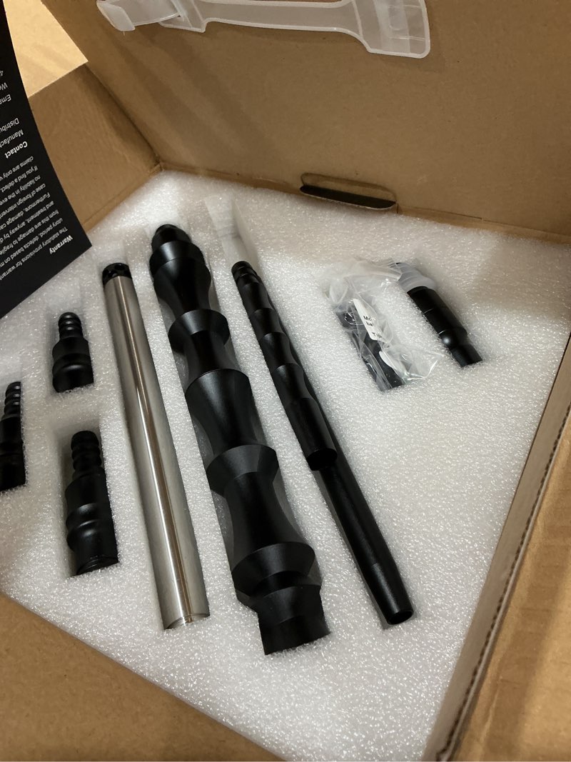 Condition photo showing As Is for hookah set luxury modern glass vase with washable silicone hose clay bowl screen charcoal holder stylish coal tongs detachable middle stem 4 hose adapters easy set up big cloud (trilogy hookah) 1 count (pack of 1)
