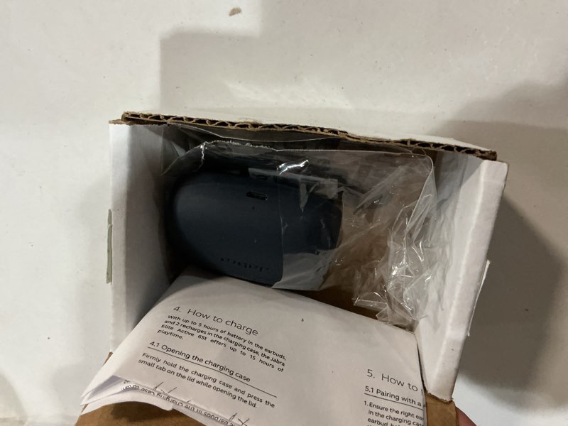Condition photo showing New/Like New for jabra elite active 65t alexa enabled true wireless sports earbuds with charging case – copper blue (renewed)